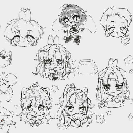 Chibi Sketch Page